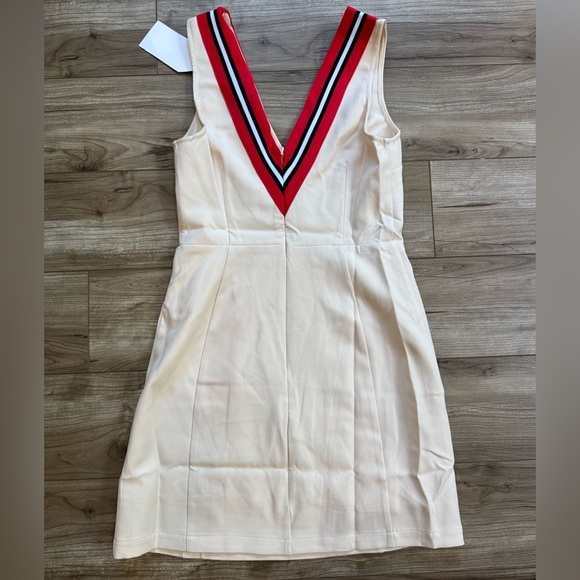 English Factory SLEEVELESS VARSITY STRIPE DRESS IN WHITE Women’s Size XS NWT - Picture 5 of 15